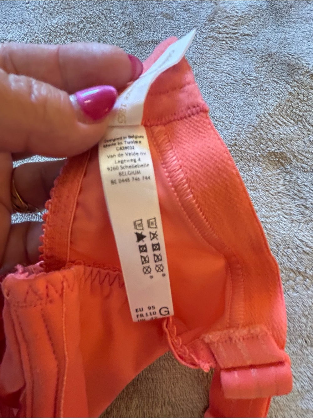NWOT Prima Donna Deauville precious peach Coral Lace Underwire Bra G42 EU 95 - Picture 7 of 14